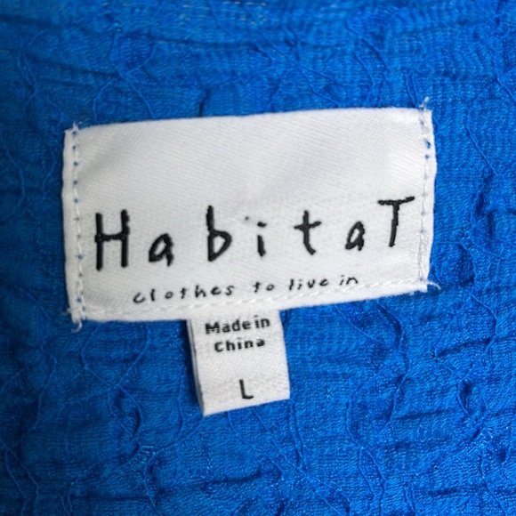 Habitat Pucker Weave Cardigan Jacket Sz L - Picture 4 of 5